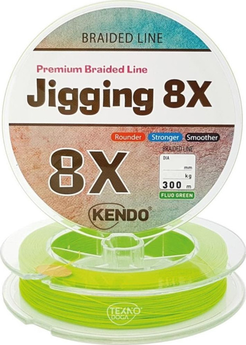 300m Jigging 8x 8 Kat Örgü İp Misina Dynema Yeşil