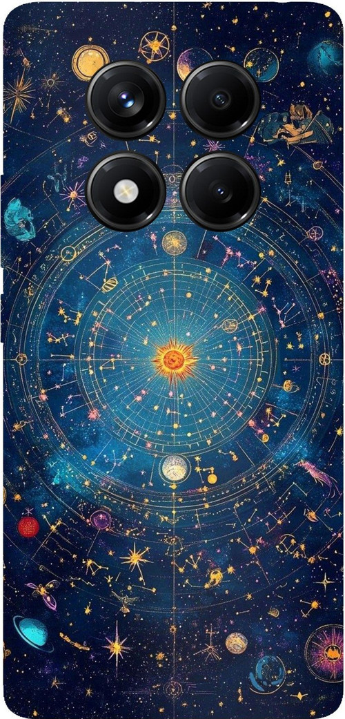 Redmi Note 14 PRO 5G Uyumlu Yıldız Atlası Kozmik Rehber Baskılı Silikon Kılıf