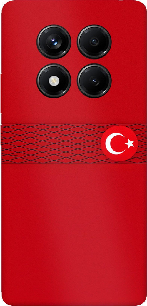 Redmi Note 14 PRO 5G Uyumlu Türk Milli Takım Izgara Desenli Forma Baskılı Silikon Kılıf