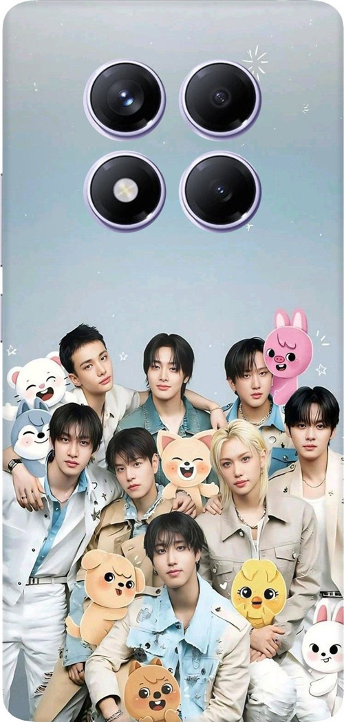 Redmi Note 14 PRO PLUS Uyumlu Tray Kids K-Pop Grubu ve SKZOO Temalı Baskılı Silikon Kılıf
