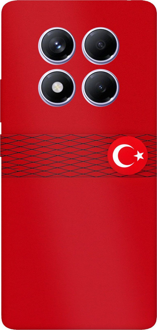 Redmi Note 14 PRO PLUS Uyumlu Türk Milli Takım Izgara Desenli Forma Baskılı Silikon Kılıf