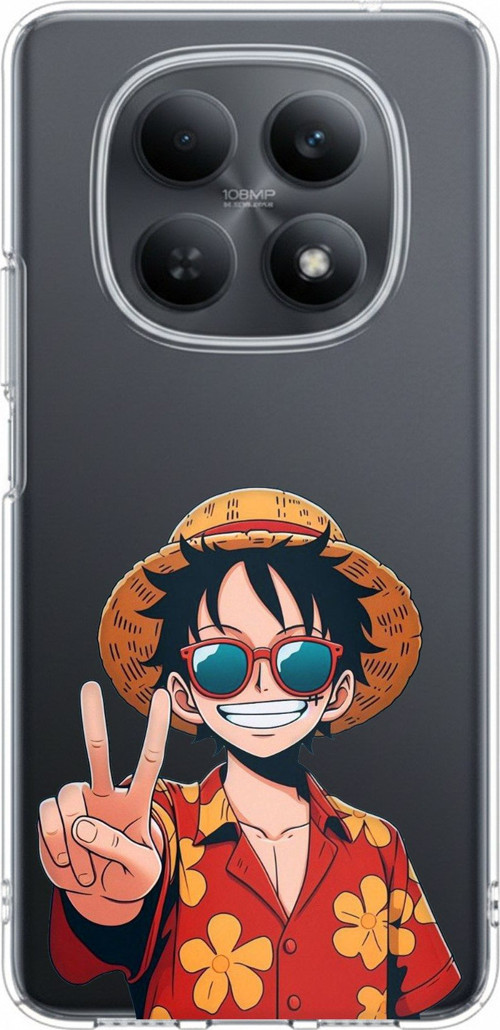 Redmi Note 15 4G Uyumlu Monkey D. Luffy Tasarımlı Baskılı Silikon Kılıf