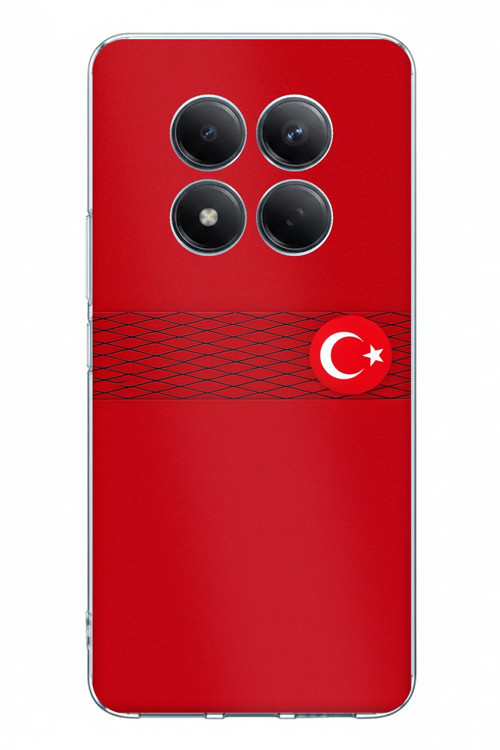 Redmi Note 15 PRO PLUS Uyumlu Türk Milli Takım Izgara Desenli Forma Baskılı Silikon Kılıf