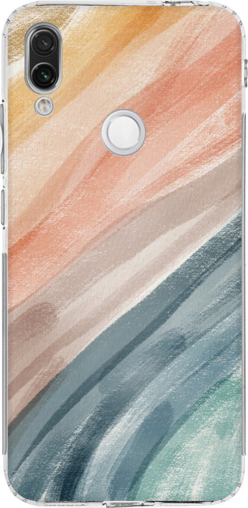 Redmi Note 7-7 PRO Uyumlu Modern Renk Paleti Baskılı Silikon Kılıf