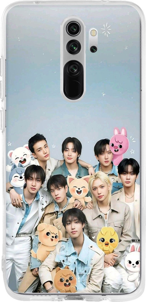 Redmi Note 8 Pro Uyumlu Tray Kids K-Pop Grubu ve SKZOO Temalı Baskılı Silikon Kılıf