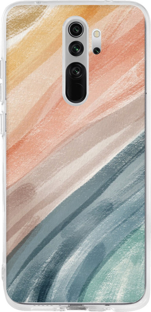 Redmi Note 8 Pro Uyumlu Modern Renk Paleti Baskılı Silikon Kılıf