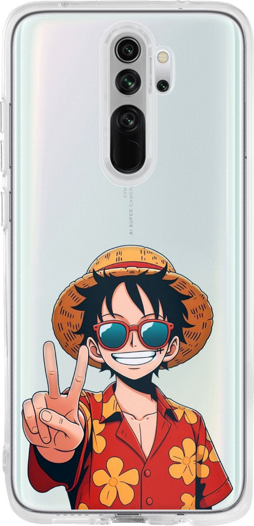 Redmi Note 8 Pro Uyumlu Monkey D. Luffy Tasarımlı Baskılı Silikon Kılıf