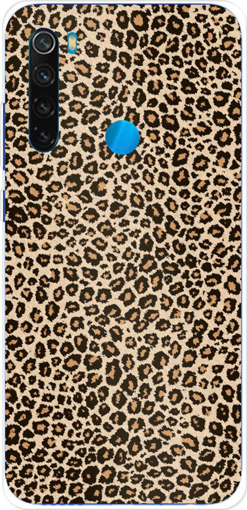 Redmi Note 8 Uyumlu Leopar Tasarımlı Baskılı Silikon Kılıf
