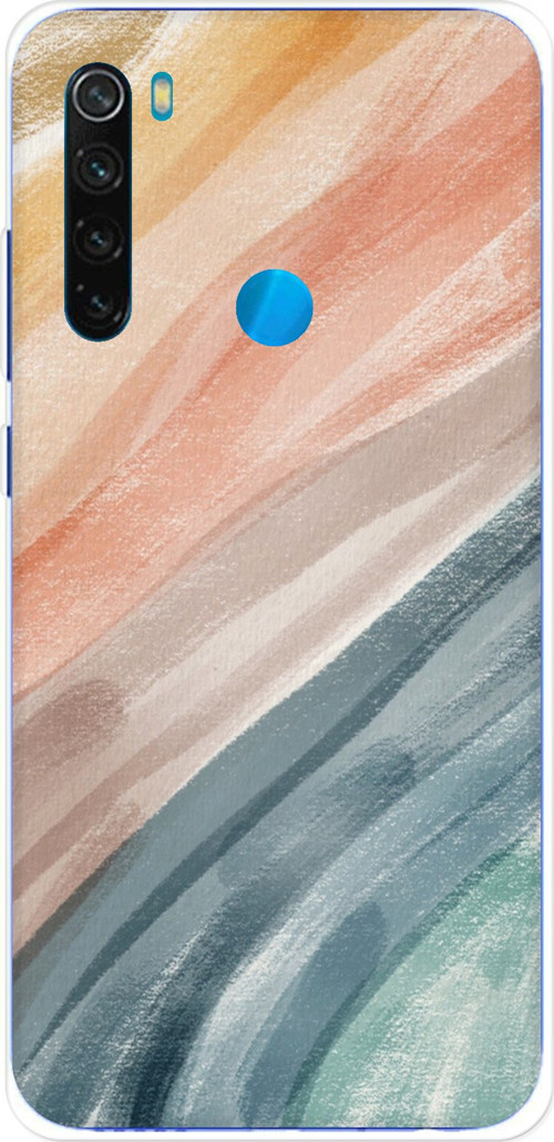 Redmi Note 8 Uyumlu Modern Renk Paleti Baskılı Silikon Kılıf