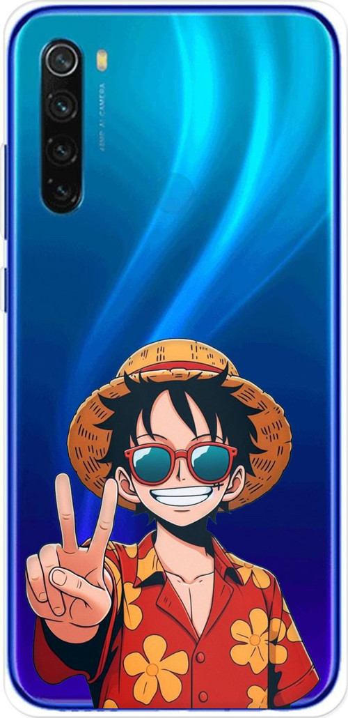 Redmi Note 8 Uyumlu Monkey D. Luffy Tasarımlı Baskılı Silikon Kılıf