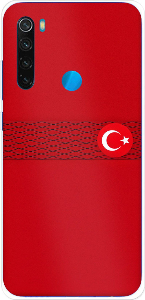 Redmi Note 8 Uyumlu Türk Milli Takım Izgara Desenli Forma Baskılı Silikon Kılıf