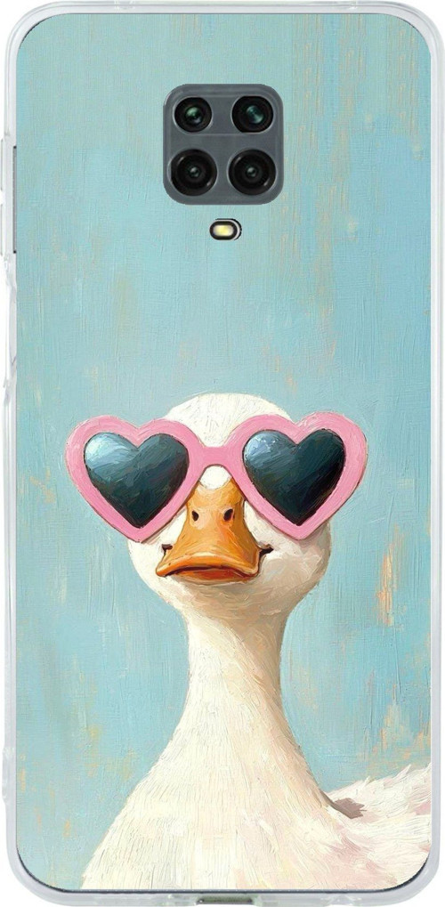 Redmi Note 9 PRO-9S Uyumlu Yağlı Boya Pop-Art Ördek Baskılı Silikon Kılıf