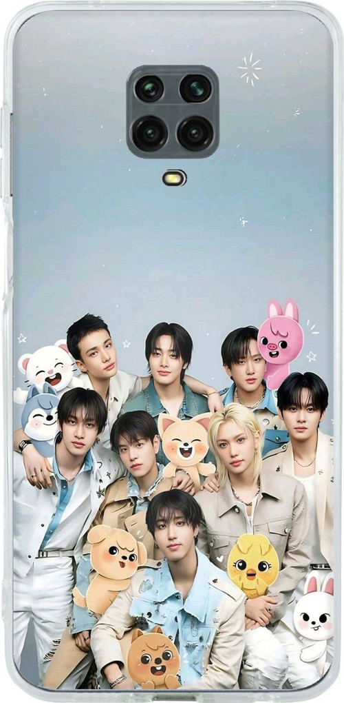 Redmi Note 9 PRO-9S Uyumlu Tray Kids K-Pop Grubu ve SKZOO Temalı Baskılı Silikon Kılıf