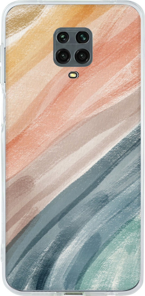 Redmi Note 9 PRO-9S Uyumlu Modern Renk Paleti Baskılı Silikon Kılıf