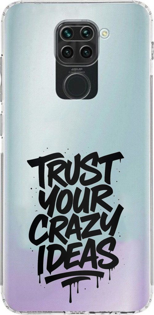 Redmi Note 9 Uyumlu Crazy Trust Baskılı Silikon Kılıf