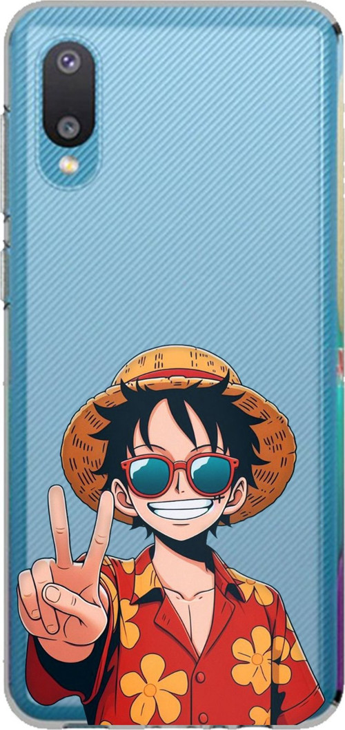 Samsung Galaxy A02 Uyumlu Monkey D. Luffy Tasarımlı Baskılı Silikon Kılıf