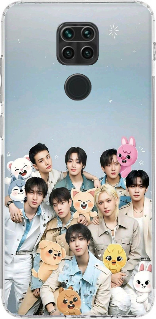 Redmi Note 9 Uyumlu Tray Kids K-Pop Grubu ve SKZOO Temalı Baskılı Silikon Kılıf