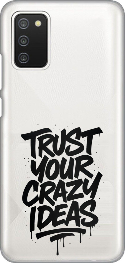 Samsung Galaxy A02S Uyumlu Crazy Trust Baskılı Silikon Kılıf
