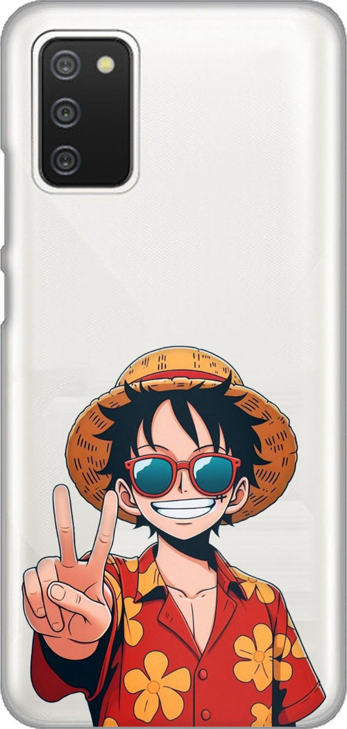 Samsung Galaxy A02S Uyumlu Monkey D. Luffy Tasarımlı Baskılı Silikon Kılıf