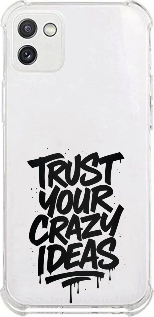 Samsung Galaxy A03 Uyumlu Crazy Trust Baskılı Silikon Kılıf