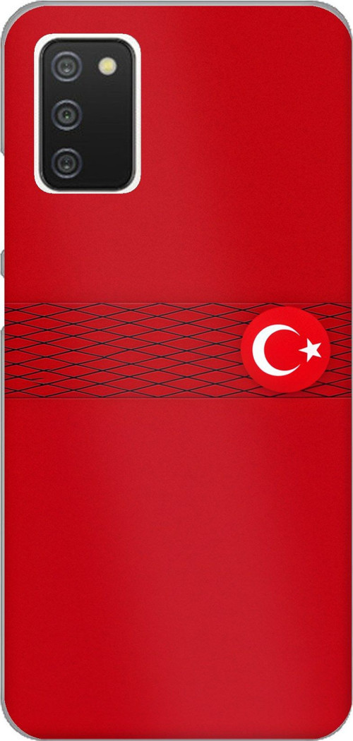 Samsung Galaxy A02S Uyumlu Türk Milli Takım Izgara Desenli Forma Baskılı Silikon Kılıf