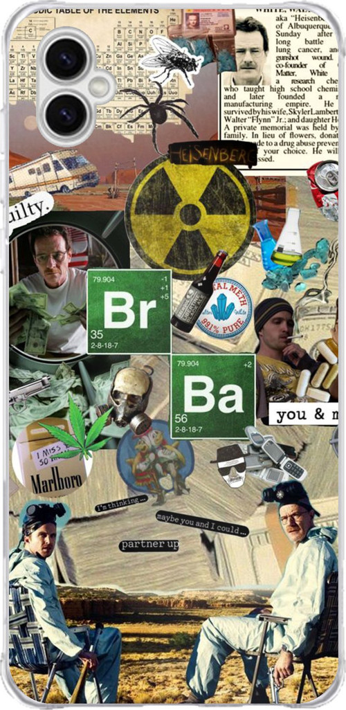 Samsung Galaxy A04 Uyumlu Breaking Bad Kolaj Baskılı Silikon Kılıf