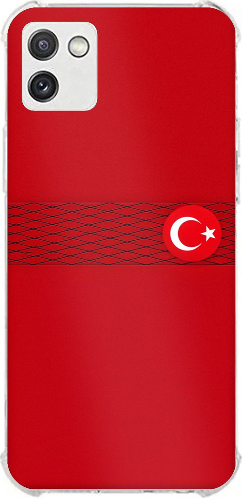 Samsung Galaxy A03 Uyumlu Türk Milli Takım Izgara Desenli Forma Baskılı Silikon Kılıf