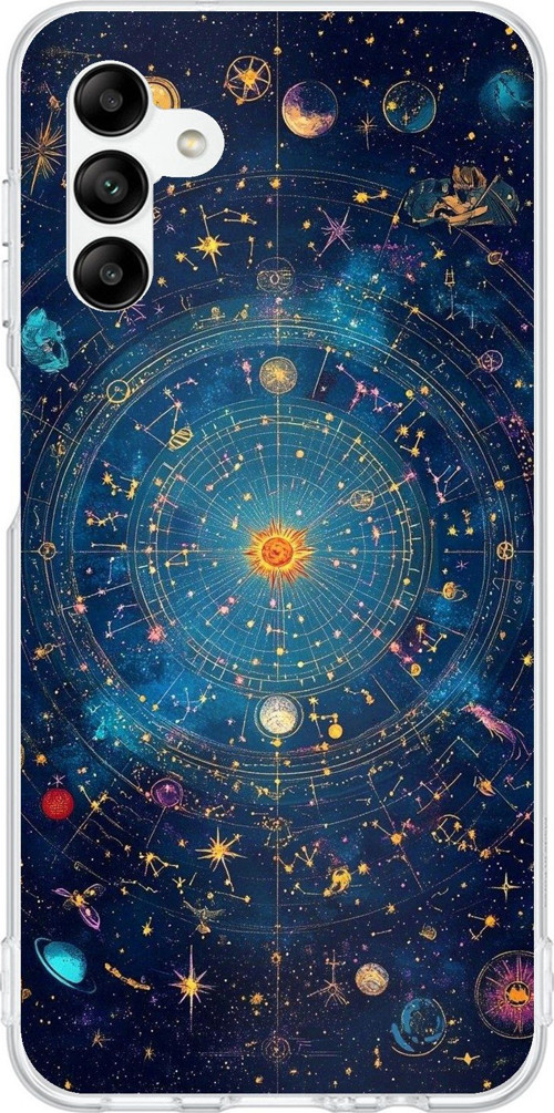 Samsung Galaxy A04s Uyumlu Yıldız Atlası Kozmik Rehber Baskılı Silikon Kılıf