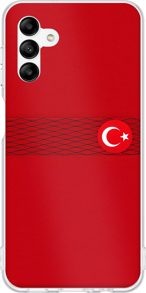 Samsung Galaxy A04s Uyumlu Türk Milli Takım Izgara Desenli Forma Baskılı Silikon Kılıf