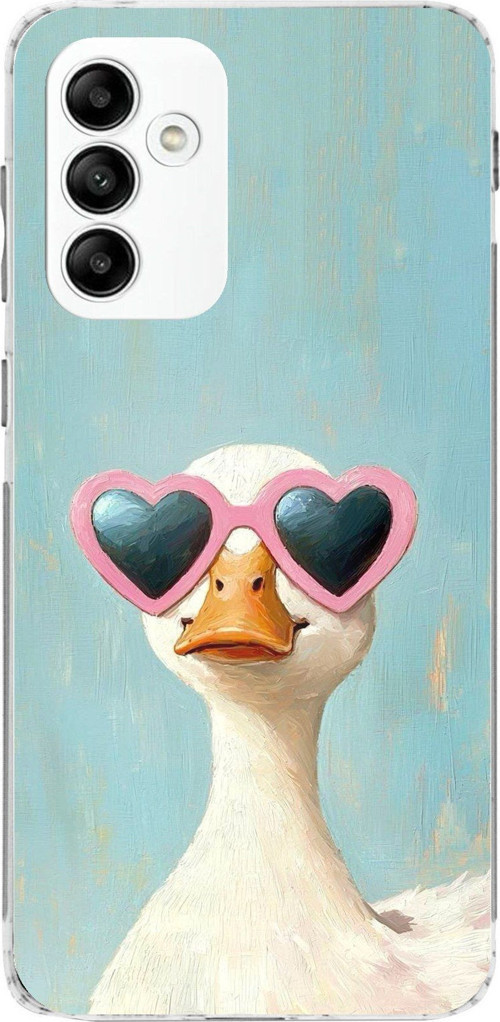 Samsung Galaxy A05s Uyumlu Yağlı Boya Pop-Art Ördek Baskılı Silikon Kılıf