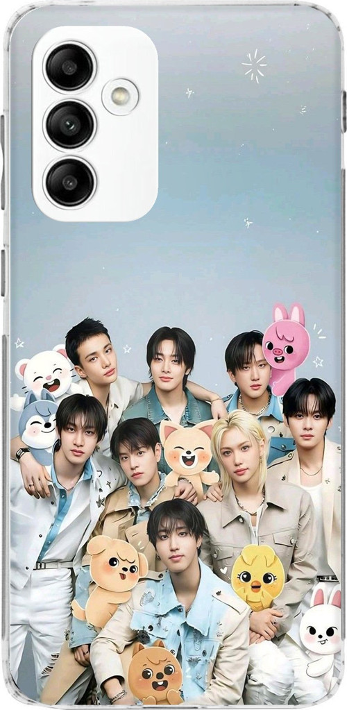 Samsung Galaxy A05s Uyumlu Tray Kids K-Pop Grubu ve SKZOO Temalı Baskılı Silikon Kılıf