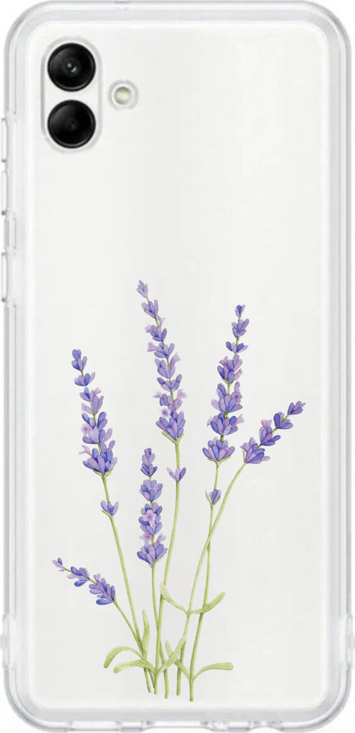 Samsung Galaxy A06 Uyumlu Lavanta Çiçek Tasarımlı Baskılı Silikon Kılıf