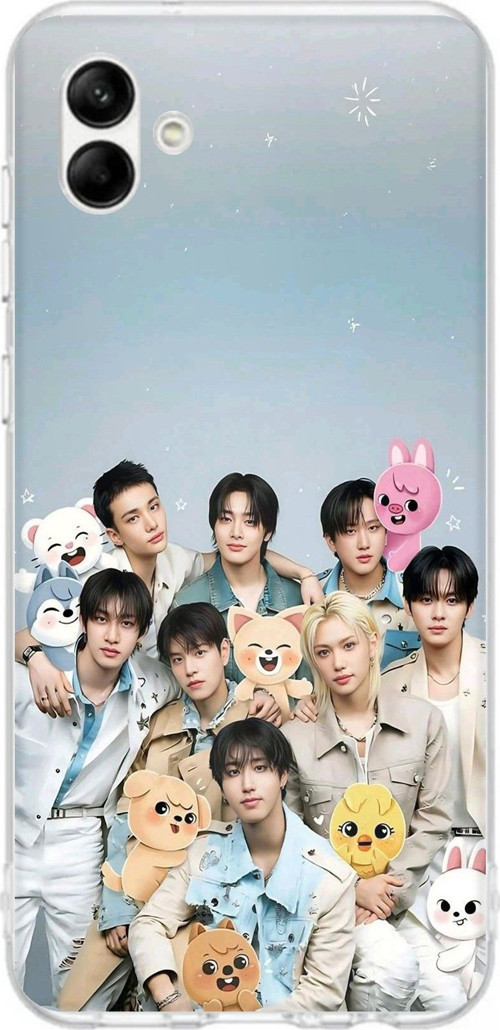 Samsung Galaxy A06 Uyumlu Tray Kids K-Pop Grubu ve SKZOO Temalı Baskılı Silikon Kılıf
