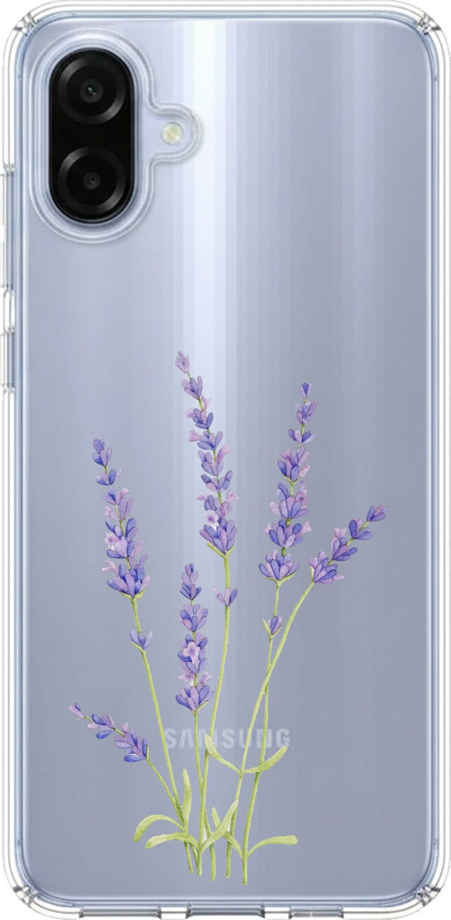 Samsung Galaxy A07 Uyumlu Lavanta Çiçek Tasarımlı Baskılı Silikon Kılıf