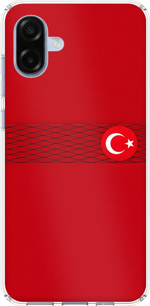 Samsung Galaxy A07 Uyumlu Türk Milli Takım Izgara Desenli Forma Baskılı Silikon Kılıf