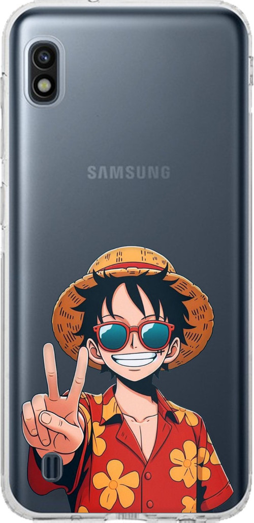 Samsung Galaxy A10 Uyumlu Monkey D. Luffy Tasarımlı Baskılı Silikon Kılıf