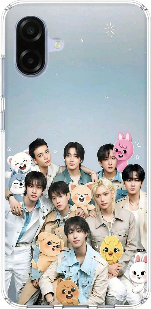 Samsung Galaxy A07 Uyumlu Tray Kids K-Pop Grubu ve SKZOO Temalı Baskılı Silikon Kılıf