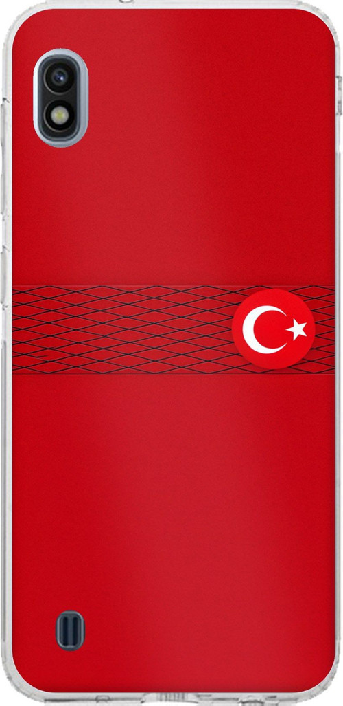 Samsung Galaxy A10 Uyumlu Türk Milli Takım Izgara Desenli Forma Baskılı Silikon Kılıf