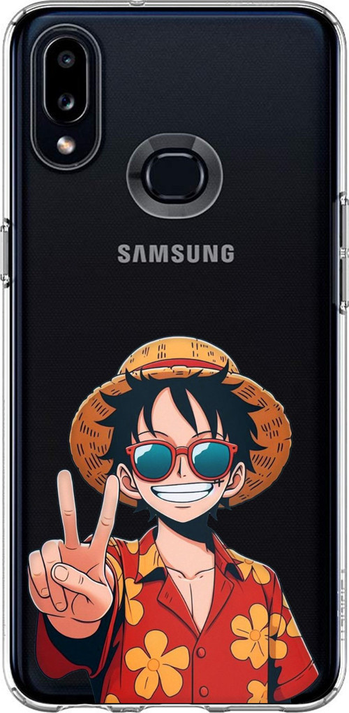 Samsung Galaxy A10S Uyumlu Monkey D. Luffy Tasarımlı Baskılı Silikon Kılıf