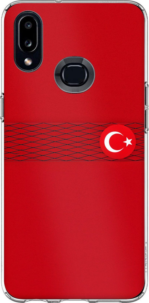 Samsung Galaxy A10S Uyumlu Türk Milli Takım Izgara Desenli Forma Baskılı Silikon Kılıf