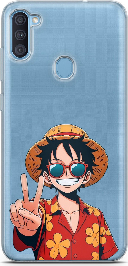 Samsung Galaxy A11-M11 Uyumlu Monkey D. Luffy Tasarımlı Baskılı Silikon Kılıf