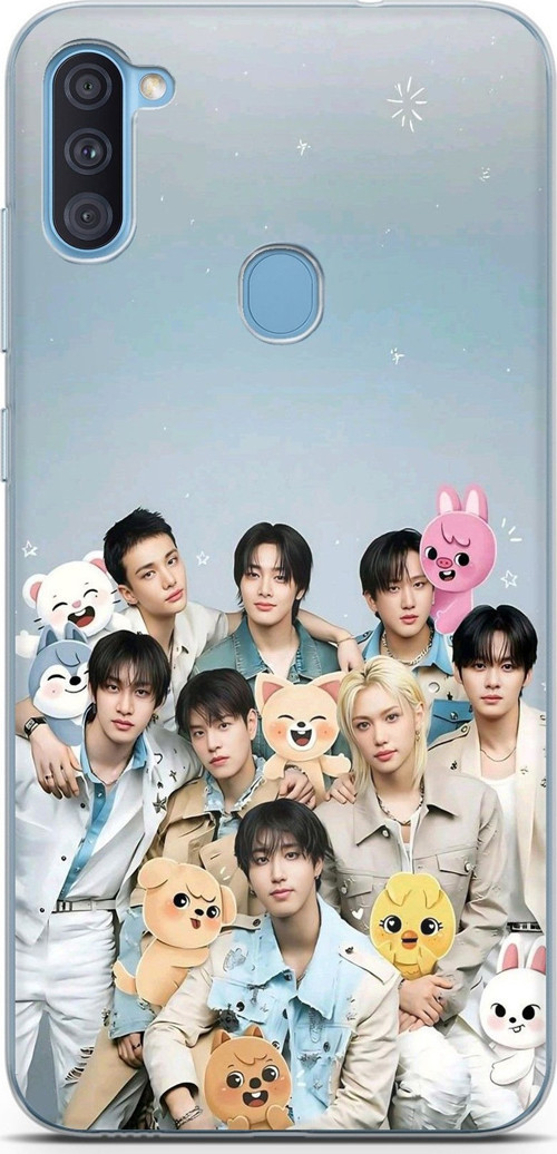 Samsung Galaxy A11-M11 Uyumlu Tray Kids K-Pop Grubu ve SKZOO Temalı Baskılı Silikon Kılıf