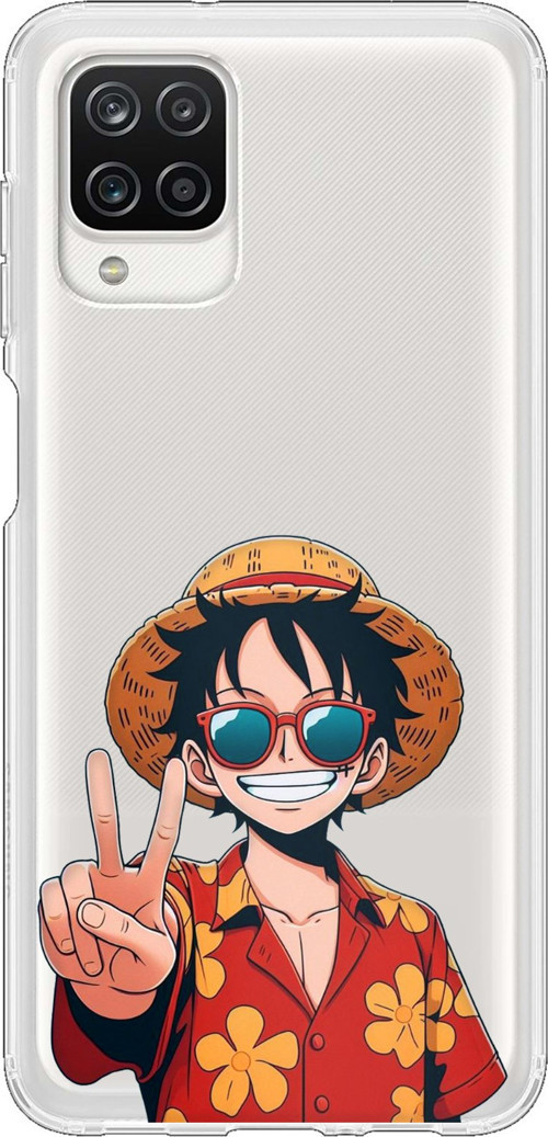 Samsung Galaxy A12-M12 Uyumlu Monkey D. Luffy Tasarımlı Baskılı Silikon Kılıf