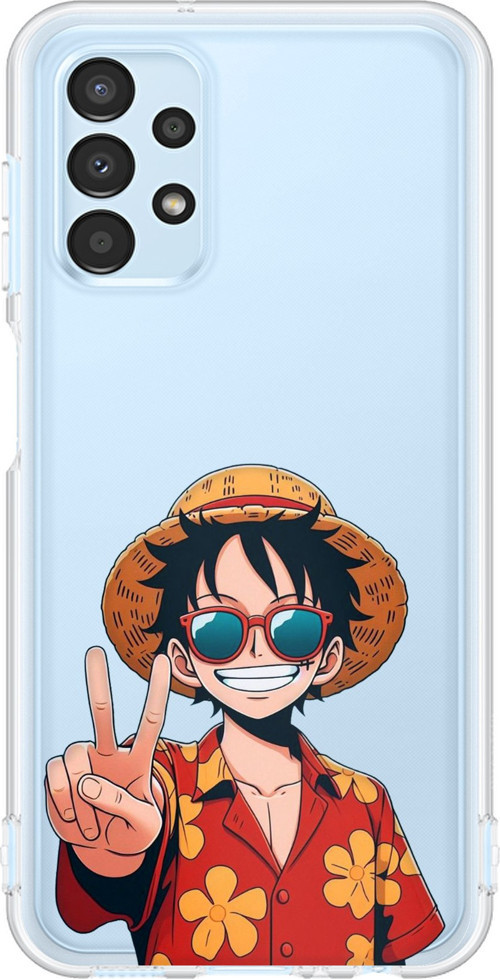 Samsung Galaxy A13 Uyumlu Monkey D. Luffy Tasarımlı Baskılı Silikon Kılıf