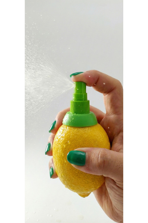 Plastik Spreyli Narenciye Sıkacağı - 2'Si Bir Arada Sıkacak + Spreyli Limon Sıkacağı
