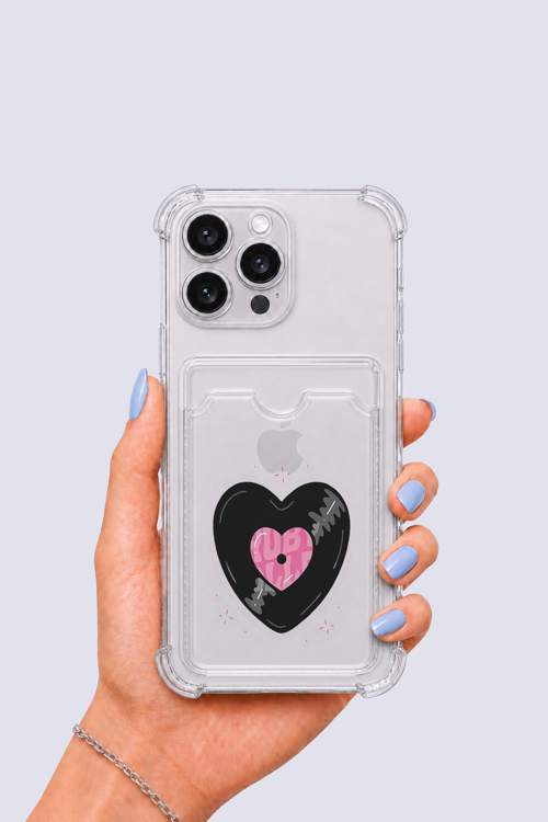 iPhone 14 Pro Max Kartlıklı Vinly Desenli Kılıf - NLCAEB5051-3444