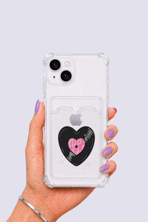 iPhone 13 Kartlıklı Vinly Desenli Kılıf - NLCAEB7319-7153