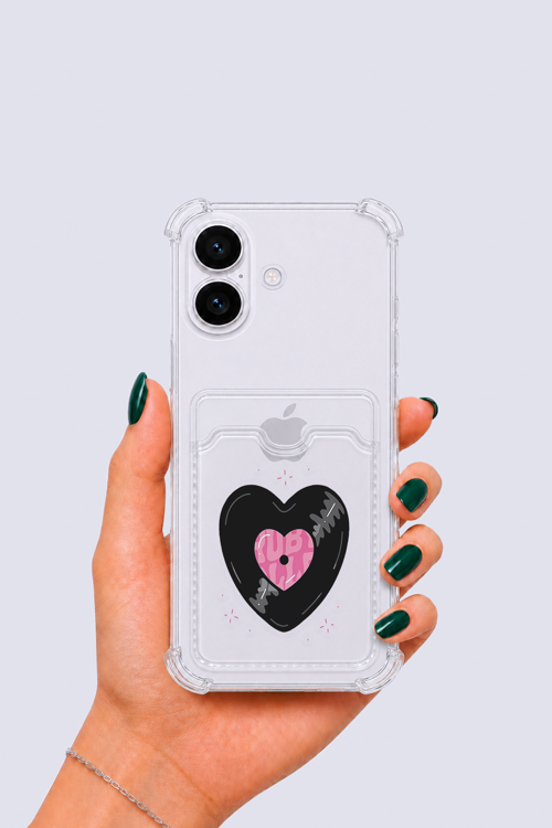 iPhone 17 Kartlıklı Vinly Desenli Kılıf - NLCAEB5225-2177