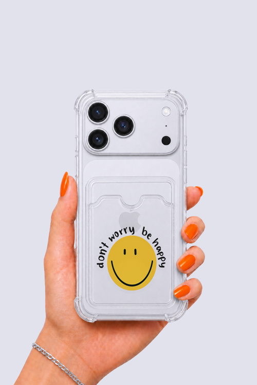 iPhone 17 Pro Max Kartlıklı Gülücük Desenli Kılıf - NLCAEB8700-2287