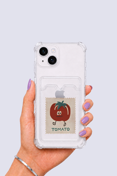 iPhone 15 Kartlıklı Tomato Desenli Kılıf - NLCAEB9034-6223